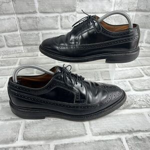 Allen Edmonds MacNeil Men's Size 7.5 E Black Leather Wingtip Dress Shoes